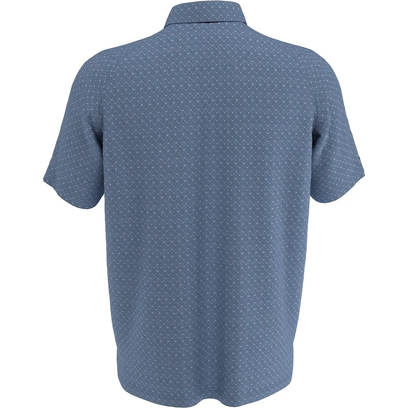 Men's All Over Chev Twill Short Sleeve Polo