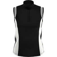 Women's Colour Block Sleeveless Polo