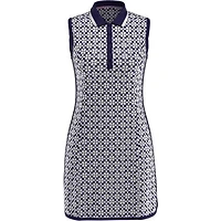 Women's Geo Printed Shirt Tail Sleeveless Dress