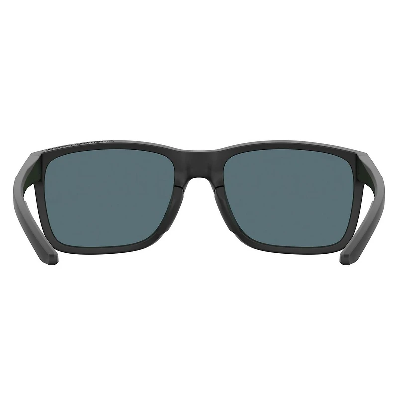 Unisex Hustle Shiny Black/TUNED Golf Blue-Green Mirror Sunglasses