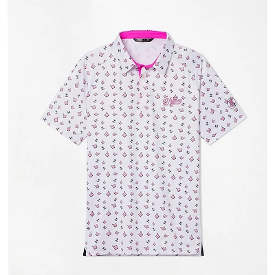Men's Pink Whitney Cocktails Short Sleeve Polo