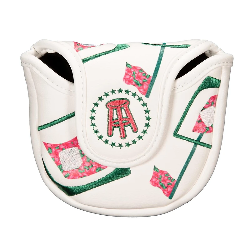 Pink Whitney Azaleas Mallet Putter Cover
