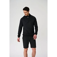 Men's Raglan Mock Neck 1/2 Zip Long Sleeve Shirt