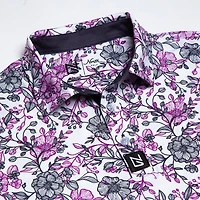 Men's Purple Vine Short Sleeve Polo