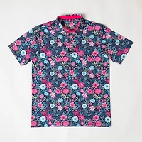 Men's Pink Blossom Short Sleeve Polo