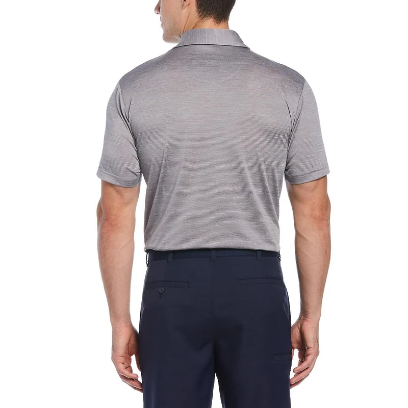 Men's Space Dye Texture Short Sleeve Polo