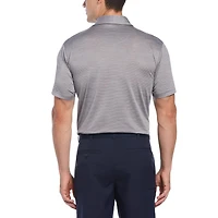 Men's Space Dye Texture Short Sleeve Polo
