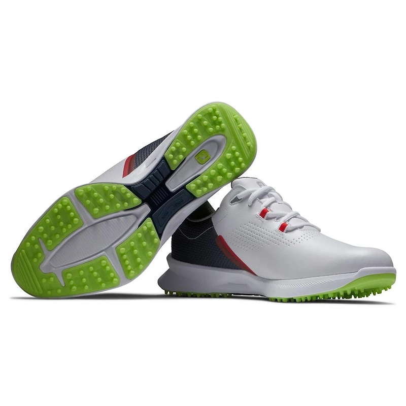 Men's Fuel Spikeless Golf Shoe - White/Navy/Yellow