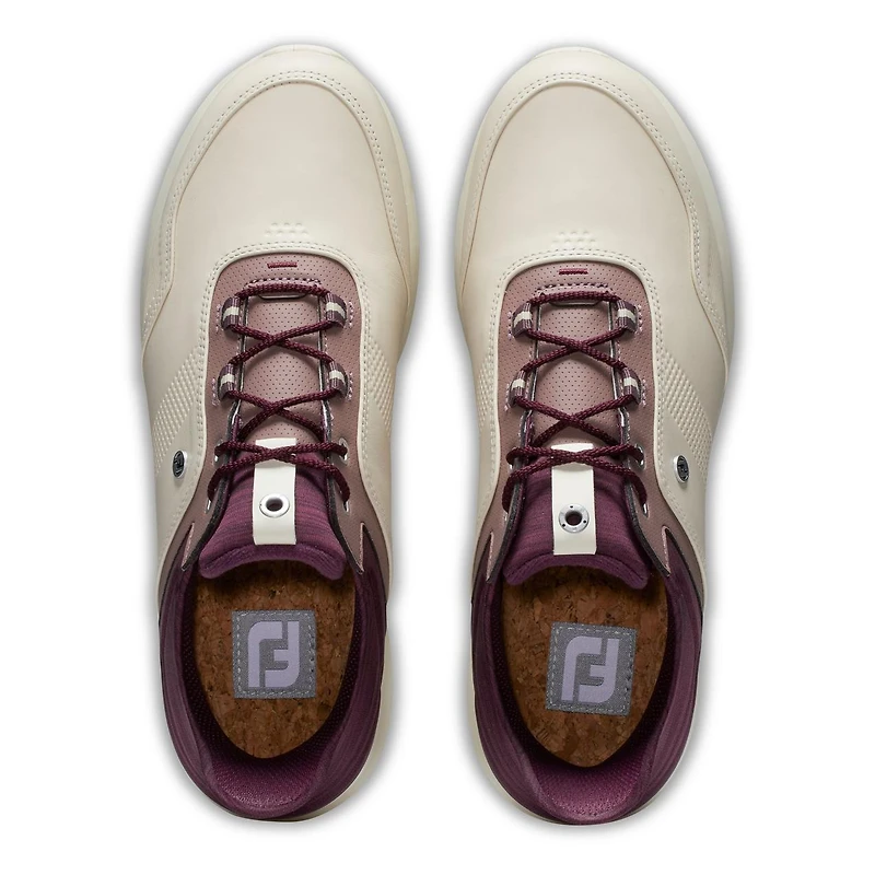Women's Stratos Spikeless Golf Shoe - Beige/Purple
