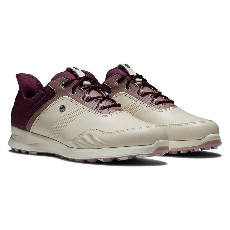 Women's Stratos Spikeless Golf Shoe - Beige/Purple