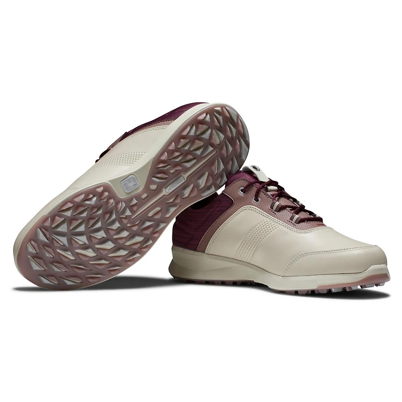 Women's Stratos Spikeless Golf Shoe - Beige/Purple