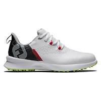 Junior Fuel Spikeless Golf Shoe - White/Black/Red
