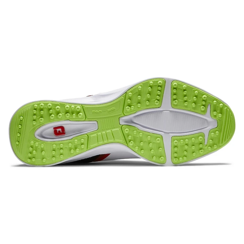 Junior Fuel Spikeless Golf Shoe - White/Black/Red