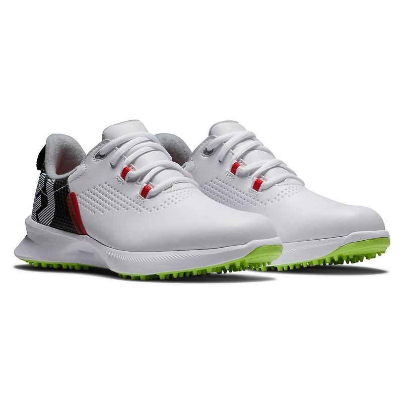 Junior Fuel Spikeless Golf Shoe - White/Black/Red