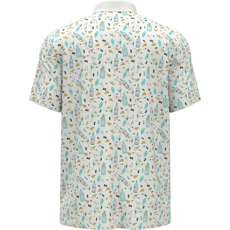 Men's Martini Print Short Sleeve Polo
