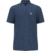 Men's Old Fashioned Geo Print Short Sleeve Polo