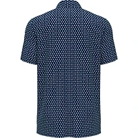 Men's Old Fashioned Geo Print Short Sleeve Polo
