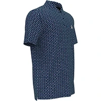 Men's Old Fashioned Geo Print Short Sleeve Polo