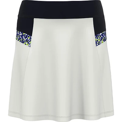 Women's Digital Confetti Print Block Pleated Skort