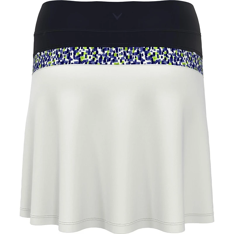 Women's Digital Confetti Print Block Pleated Skort