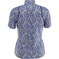 Women's Digital Confetti Colourblock Short Sleeve Polo