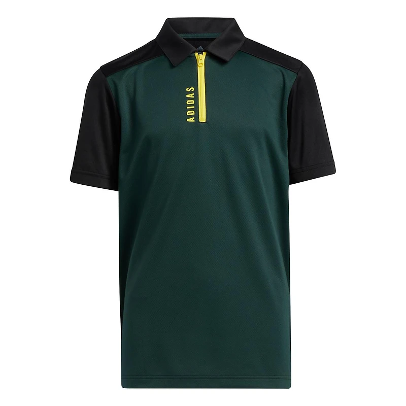 Boy's Zip Short Sleeve Polo