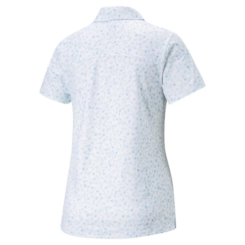 Women's Fancy Plant Short Sleeve Polo