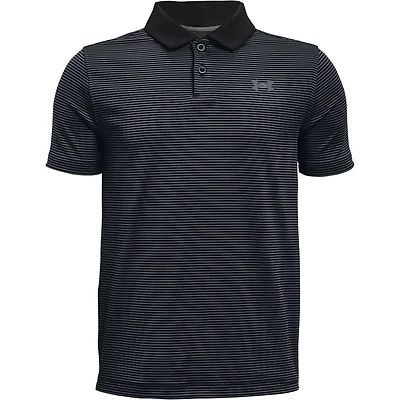 Boy's Performance Stripe Short Sleeve Polo