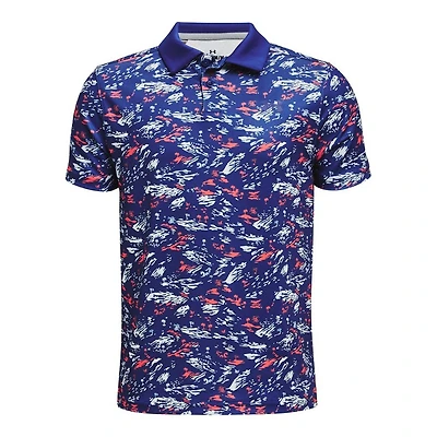 Boy's Performance Paradise Printed Short Sleeve Polo