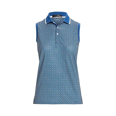 Women's Geo Print Sleeveless Polo