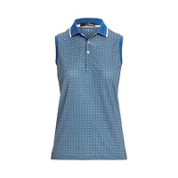 Women's Geo Print Sleeveless Polo
