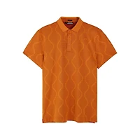 Men's Mat Jacquard Short Sleeve Polo