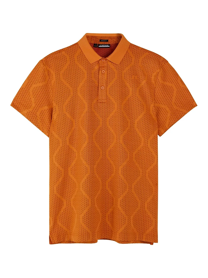 Men's Mat Jacquard Short Sleeve Polo