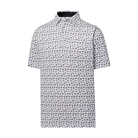 Men's Travel Print Short Sleeve Polo