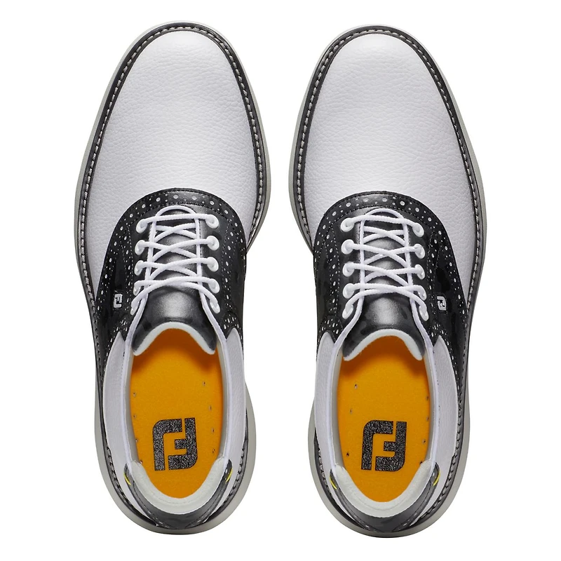 Men's Traditions Saddle Spiked Golf Shoe - White