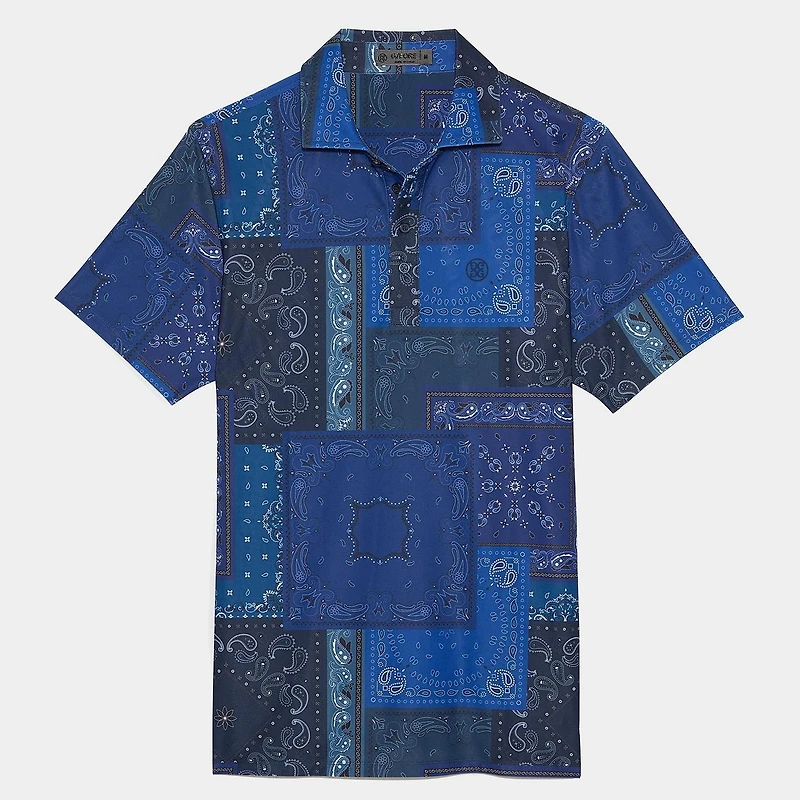 Men's Bandana Short Sleeve Polo