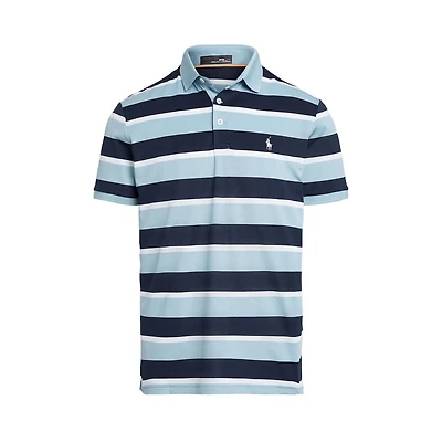 Men's Performance Pique Block Stripe Short Sleeve Polo