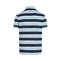 Men's Performance Pique Block Stripe Short Sleeve Polo