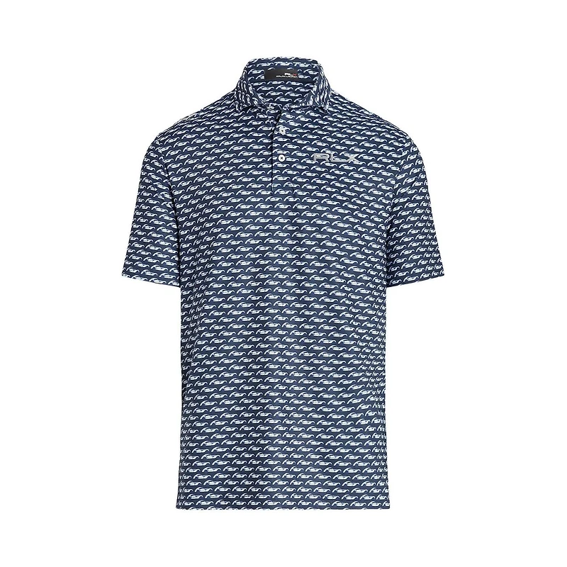Men's Airflow Printed Race Car Short Sleeve Polo
