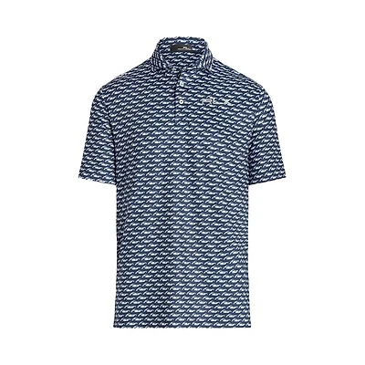 Men's Airflow Printed Race Car Short Sleeve Polo