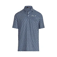 Men's Airflow Printed Race Car Short Sleeve Polo