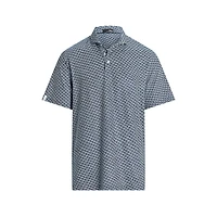 Men's Airflow Printed Playa Boat Short Sleeve Polo
