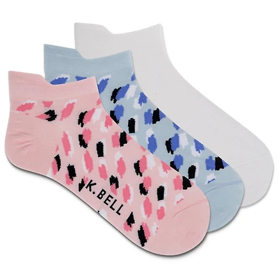 Women's Abstract Animal Print Low Cut Sock - 3 Pack