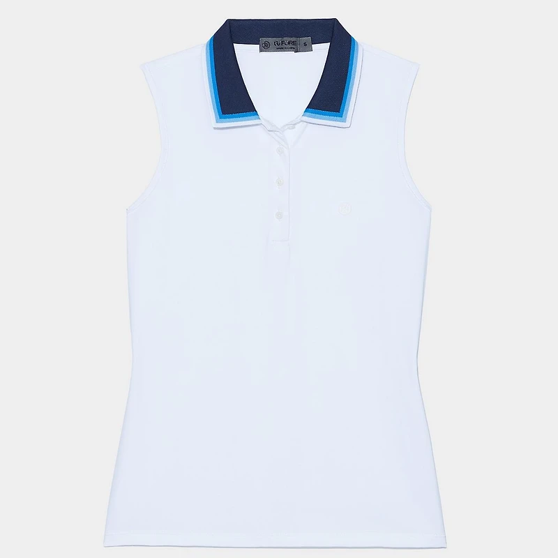 Women's Gradient Collar Sleeveless Polo