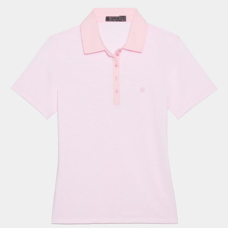 Women's Tech Jersey Stripe Short Sleeve Polo