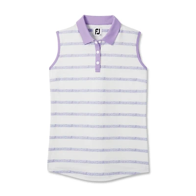 Women's Spacedye Stripe Sleeveless Polo