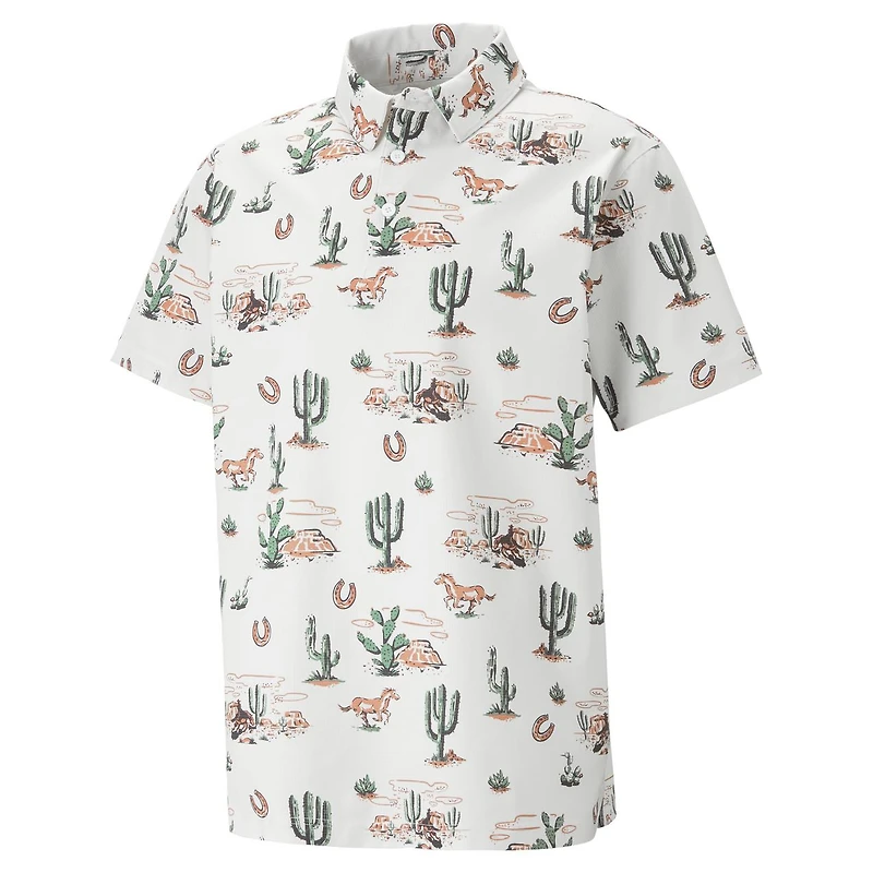 Men's Vented Wild West Short Sleeve Polo