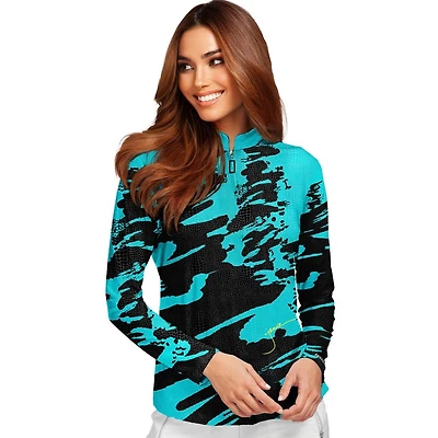 Women's Snakeskin Print Sunsense Long Sleeve Top
