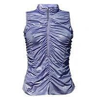 Women's Rouched Half-Zip Sleeveless Top