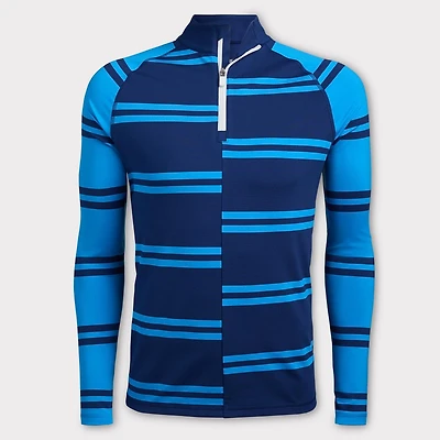 Men's Striped Mid Tech Jersey 1/4 Zip Pullover